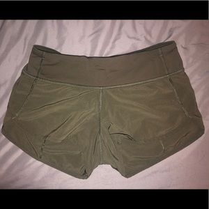 Olive Green Lululemon Shorts